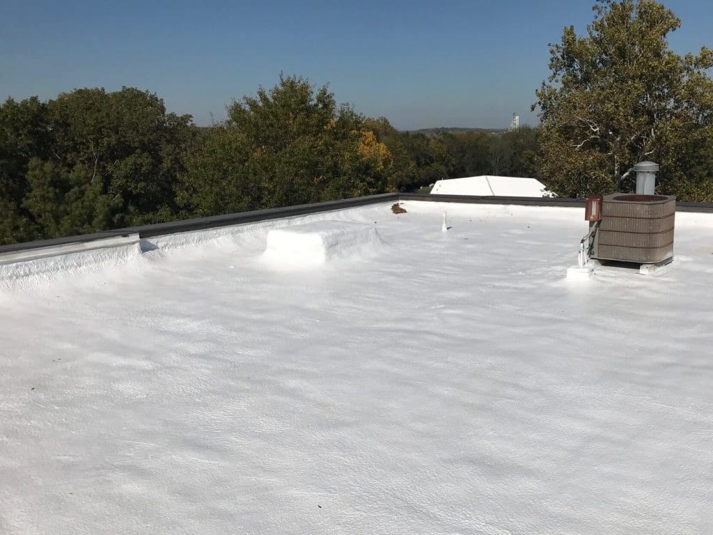 finished foam roof