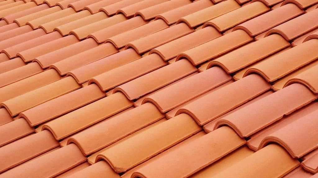 roof with clay tiles